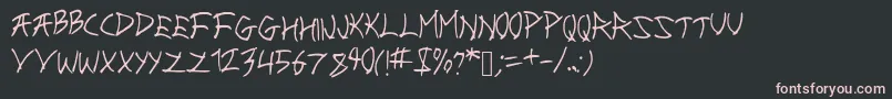 NewChinese Font – Pink Fonts on Black Background