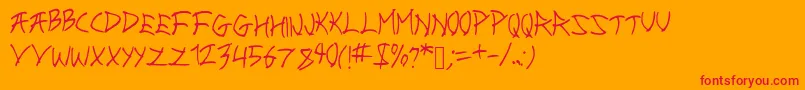 NewChinese Font – Red Fonts on Orange Background