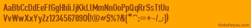 Giveahootexbdext Font – Brown Fonts on Orange Background