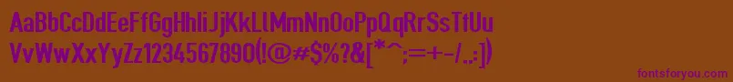 Giveahootexbdext Font – Purple Fonts on Brown Background