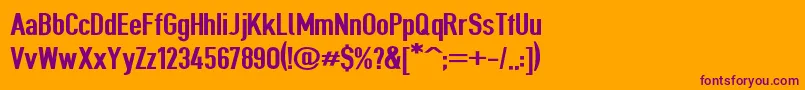 Giveahootexbdext Font – Purple Fonts on Orange Background