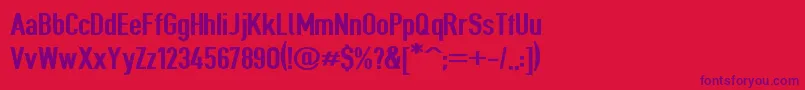 Giveahootexbdext Font – Purple Fonts on Red Background