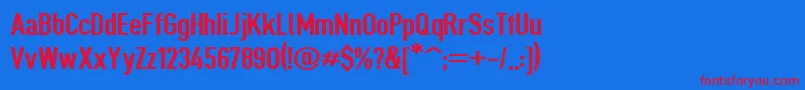 Giveahootexbdext Font – Red Fonts on Blue Background