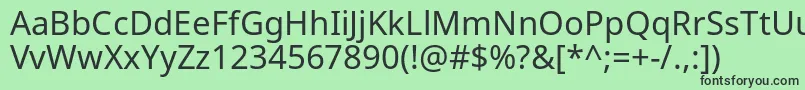 NotosansRegular Font – Black Fonts on Green Background