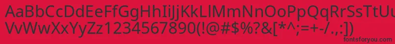 NotosansRegular Font – Black Fonts on Red Background