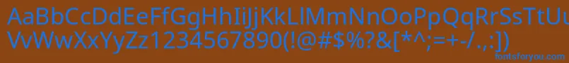 NotosansRegular Font – Blue Fonts on Brown Background
