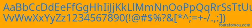 NotosansRegular Font – Blue Fonts on Orange Background