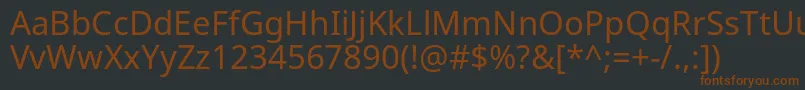Шрифт NotosansRegular – коричневые шрифты на чёрном фоне