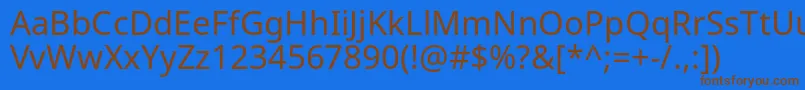 NotosansRegular Font – Brown Fonts on Blue Background
