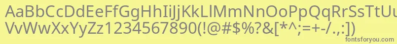 NotosansRegular Font – Gray Fonts on Yellow Background