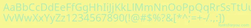 NotosansRegular Font – Green Fonts on Yellow Background