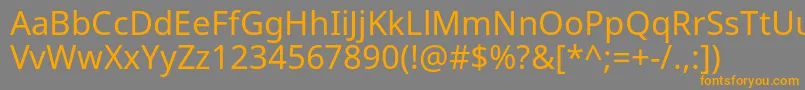NotosansRegular Font – Orange Fonts on Gray Background