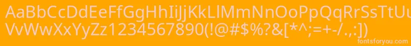 NotosansRegular Font – Pink Fonts on Orange Background