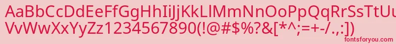 NotosansRegular Font – Red Fonts on Pink Background