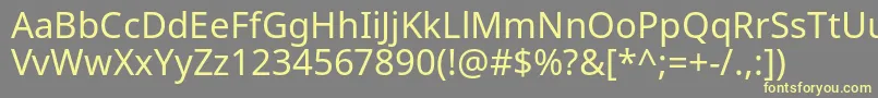 NotosansRegular Font – Yellow Fonts on Gray Background