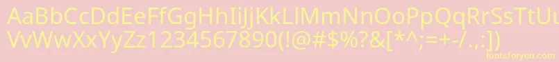 NotosansRegular Font – Yellow Fonts on Pink Background