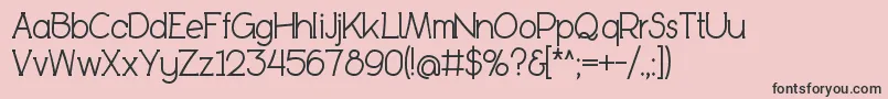 フォントBookietasticRegular – ピンクの背景に黒い文字