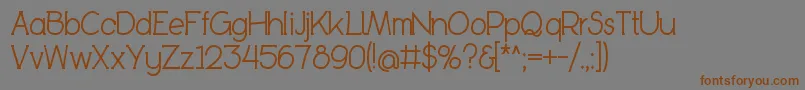 BookietasticRegular Font – Brown Fonts on Gray Background