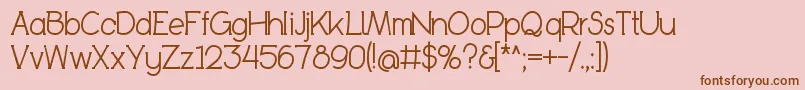 BookietasticRegular Font – Brown Fonts on Pink Background