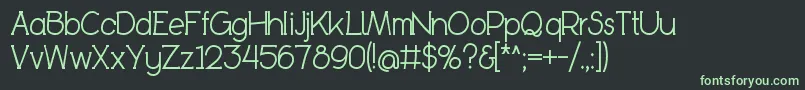 Fonte BookietasticRegular – fontes verdes em um fundo preto