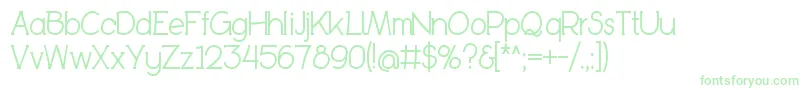 BookietasticRegular-Schriftart – Grüne Schriften auf weißem Hintergrund