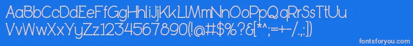 BookietasticRegular Font – Pink Fonts on Blue Background
