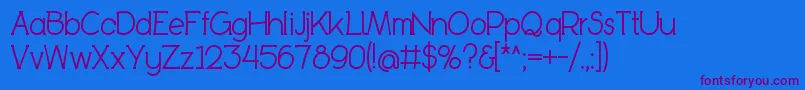 Шрифт BookietasticRegular – фиолетовые шрифты на синем фоне