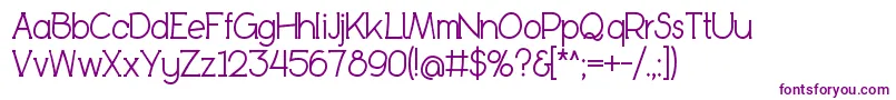 BookietasticRegular Font – Purple Fonts on White Background