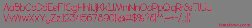 BookietasticRegular Font – Red Fonts on Gray Background