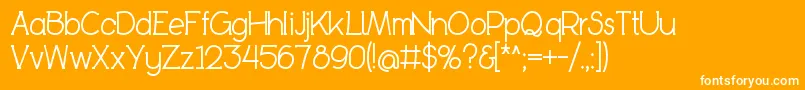 BookietasticRegular Font – White Fonts on Orange Background