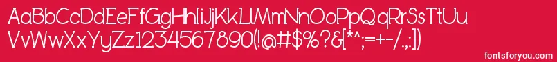 フォントBookietasticRegular – 赤い背景に白い文字