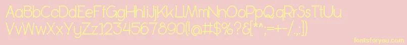 BookietasticRegular Font – Yellow Fonts on Pink Background