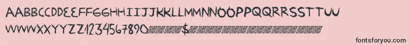 Zipdown Font – Black Fonts on Pink Background