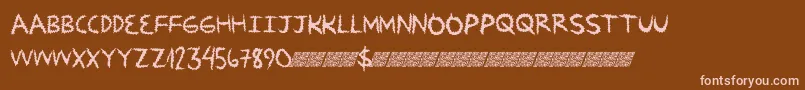 Zipdown Font – Pink Fonts on Brown Background