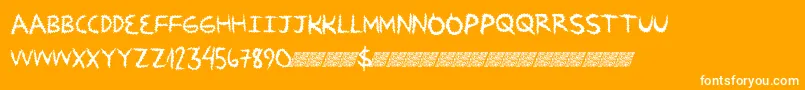 Więcej informacji o czcionce Zipdown Czcionka Zipdown – białe czcionki na pomarańczowym tle