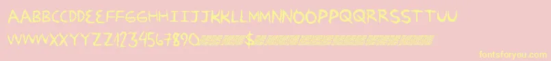 fuente Zipdown – Fuentes Amarillas Sobre Fondo Rosa