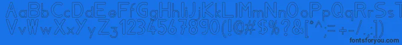 Aylavidecs Font – Black Fonts on Blue Background