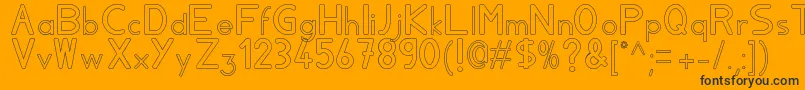 Aylavidecs Font – Black Fonts on Orange Background