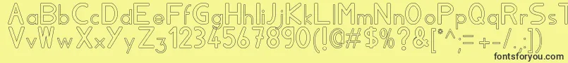 Aylavidecs Font – Black Fonts on Yellow Background