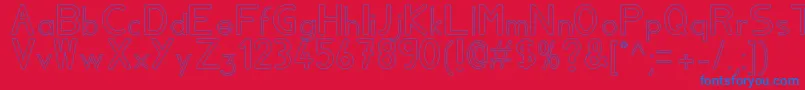 Aylavidecs Font – Blue Fonts on Red Background