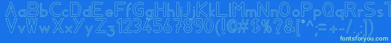 Aylavidecs Font – Green Fonts on Blue Background