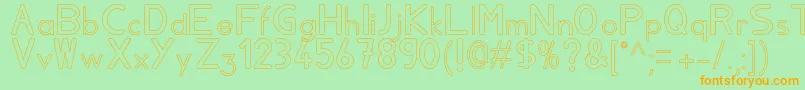 Aylavidecs Font – Orange Fonts on Green Background