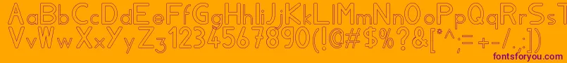 Aylavidecs Font – Purple Fonts on Orange Background