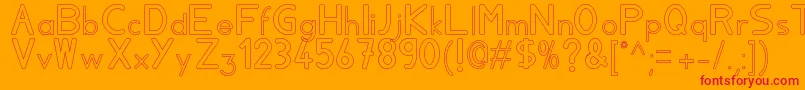 Aylavidecs Font – Red Fonts on Orange Background