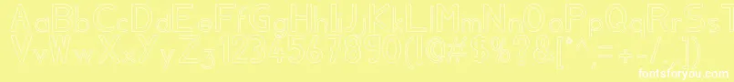 Aylavidecs Font – White Fonts on Yellow Background