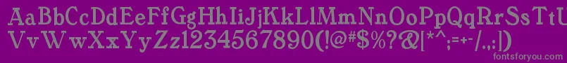 Tanglewoodtalesnf Font – Gray Fonts on Purple Background