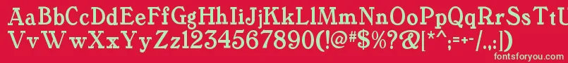 Tanglewoodtalesnf Font – Green Fonts on Red Background