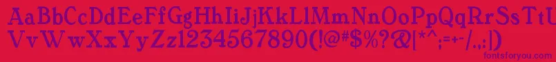 Tanglewoodtalesnf Font – Purple Fonts on Red Background