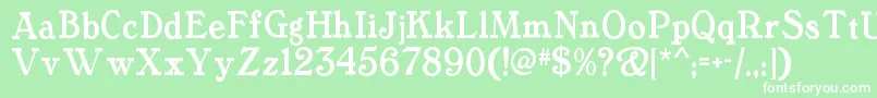 Tanglewoodtalesnf Font – White Fonts on Green Background