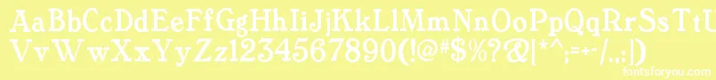 Tanglewoodtalesnf Font – White Fonts on Yellow Background